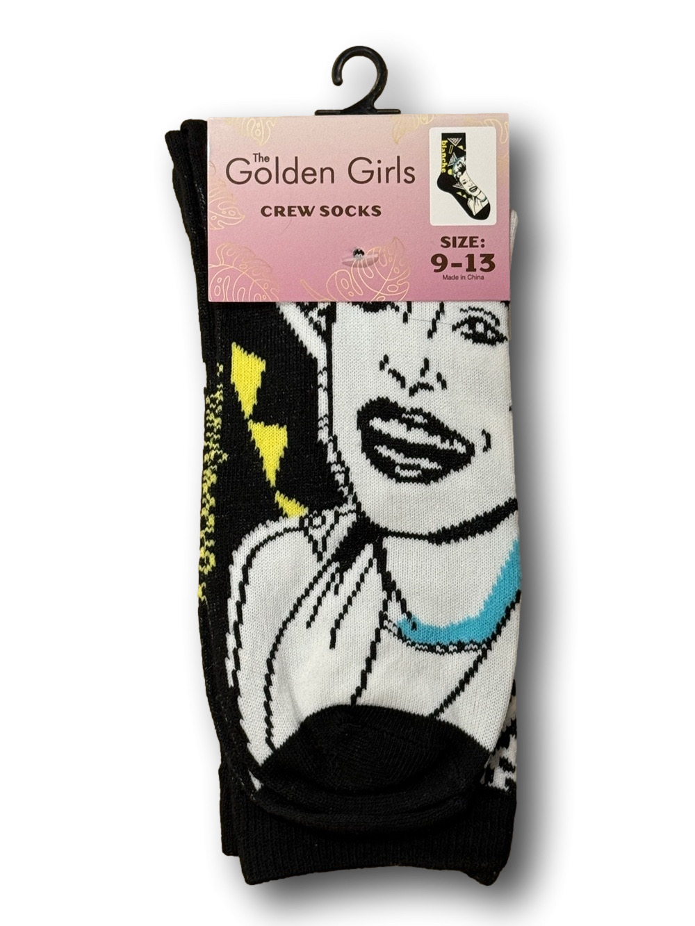 3/$20 The Golden Girls Blance Funny Novelty Crew Socks - NWT